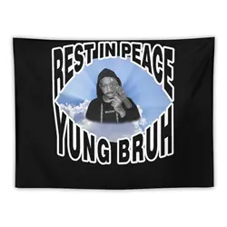 New RIP YUNG BRUH Essential Tapestry Room Aesthetic Decor Wall Hanging Decor