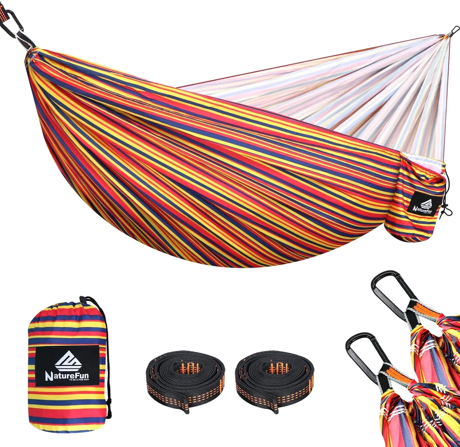 

Ultra-Light Travel Camping Hammo | 300Kg Load Acity,Breathable,Quick-Drying Portable Hammock(275 X140Cm) | 2 X Premium