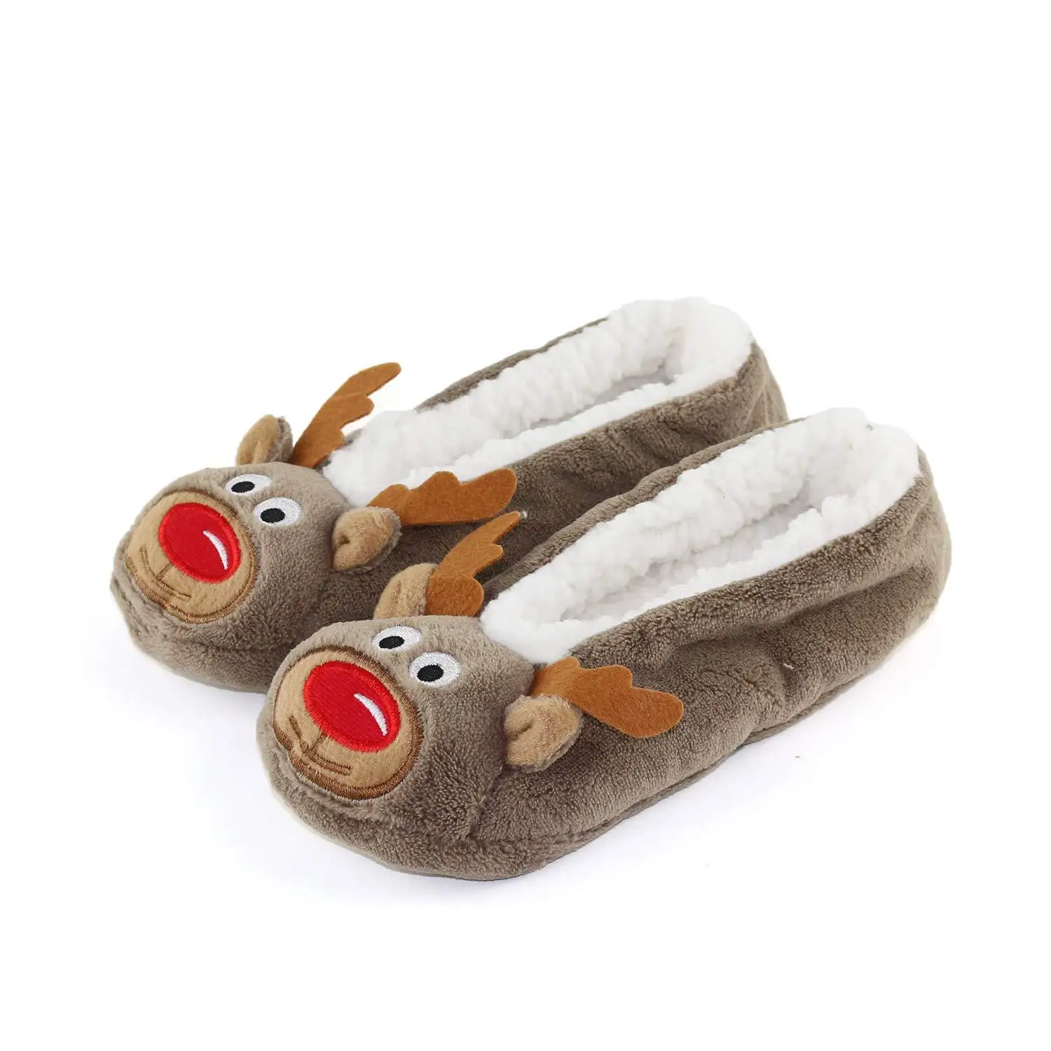 

Non-Slip Grip Sock Slipper Indoor Fleece Thickened Autumn Winter Floor Cute Adult Home Floor Shoes Warm soft-soled 2W106