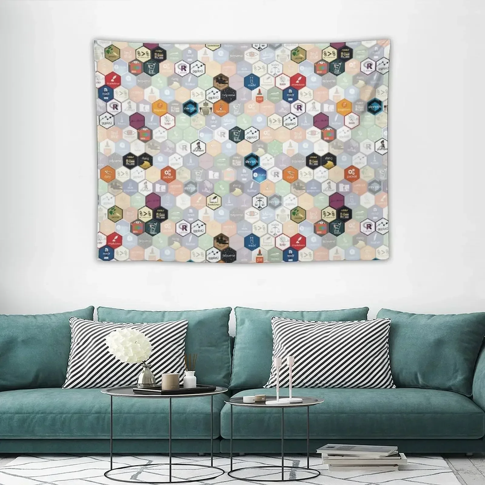

R hex fabric (small hexes) Tapestry Aesthetic Room Decor Decorative Wall Murals Wall Hanging Decor Tapestry