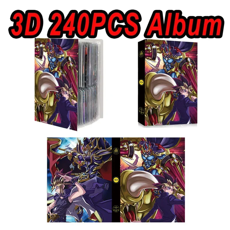 240 PCS Yu Gi Oh Card Album Map Letter Folder Binder Notebook Game Collection Gift Toy White Dragon Dark Archmage Muto Games