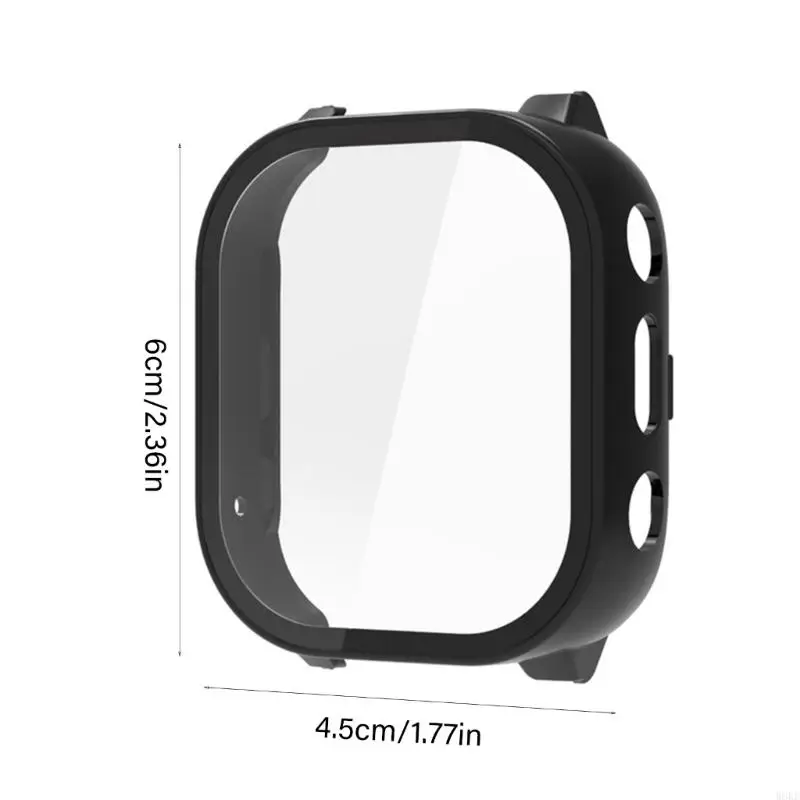 W8KE Integrated Screen Protector Guard Case Cover for JrTrack 3 Scratch Resist Shock Smartwatch PC Full Coverage Bumper Shell