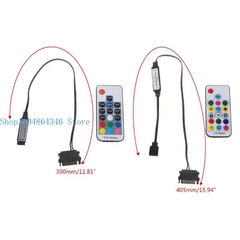 5ASD RGB Controller RF اللاسلكي التحكم عن بُعد لحالة LED LID 3 PIN 5V/4 PIN 12V #6
