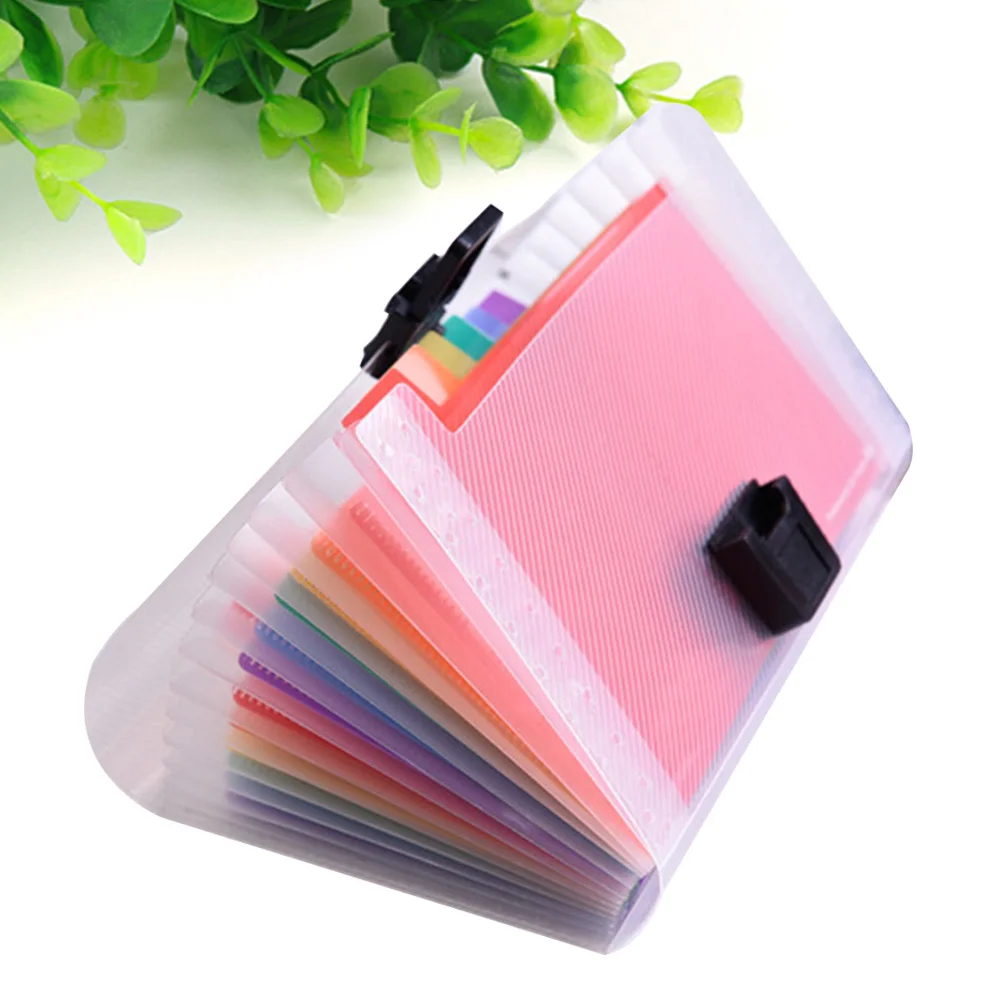 

2 Pcs Organ Bag File Folders with Pockets Accordion Document Organizer According Holder Work