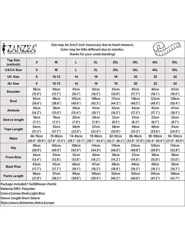 ZANZEA-Ensemble assressentià manches courtes pour femmes, chemisier et pantalon floraux, survêtements de travail élégants, surdimensionné, avocat, mode estivale, 2 pièces, 2024