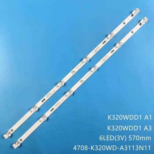 LED 백라이트 스트립 6 램프, K320WDD1 A3 A1 4708-K320WD-a1113n41 A3113N11 tx-32gr300 AOC 32M3080/60 32phf566 4/T3 32PHS5583/60 Best5 LED 백라이트 스트립 6 램프, K320WDD1 A3 A1 4708-K320WD-a1113n41 A3113N11 tx-32gr300 AOC 32M3080/60 32phf566 4/T3 32PHS5583/60 Best5