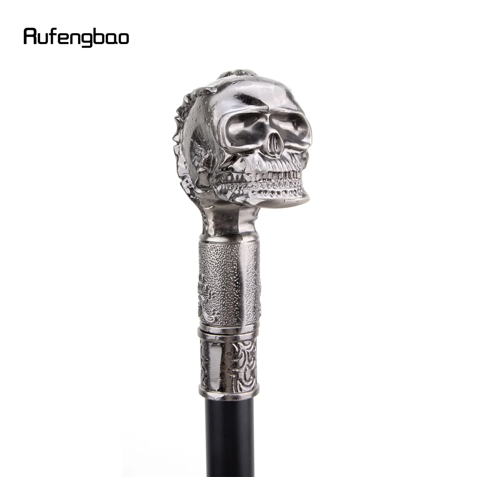 Testa di teschio Dente grande Steampunk Singolo snodo Moda Bastone da passeggio Decorativo Cospaly Party Canna da passeggio Crosier di Halloween 93 cm