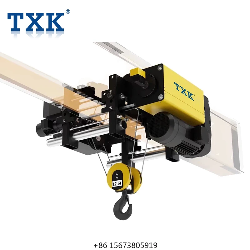 TXK Low Headroom Electric Wire Rope Hoist European Electric Wire Rope Hoist Crane 3.2 Tons