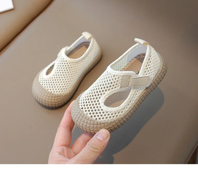 Children\'s Canvas Shoes Mesh Breathable New Summer 2024 Boys Girls Children Baby Flats