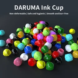 200pcs Tattoo Ink Cup Multiple Colors Creative Paint Cups with Base Tattoo Accessories Makeup Tool for Tattoo Ink
