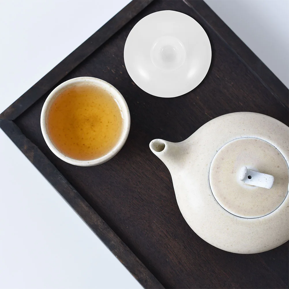

2Pcs Ceramic Tea Cup Lid Cover Replacement Teapot Accessory Smooth Edge Teaware Lid for Home Use Teapot Accessory
