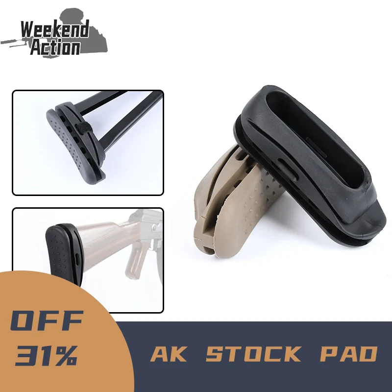 Airsoft Tactical Shockproof Rubber AK 74 Stock Pad AK47 74U SVD Recoil BUTT Stock Pad Paintball Hunting Rifle Weapon Accessories