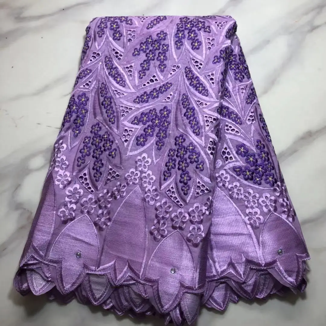 

Purple Lace Fabric Swiss Voile Fabric Brode Cotton African Lace Swiss Voile Lace in Switzerland Embroidered Dubai Lace PPL21144