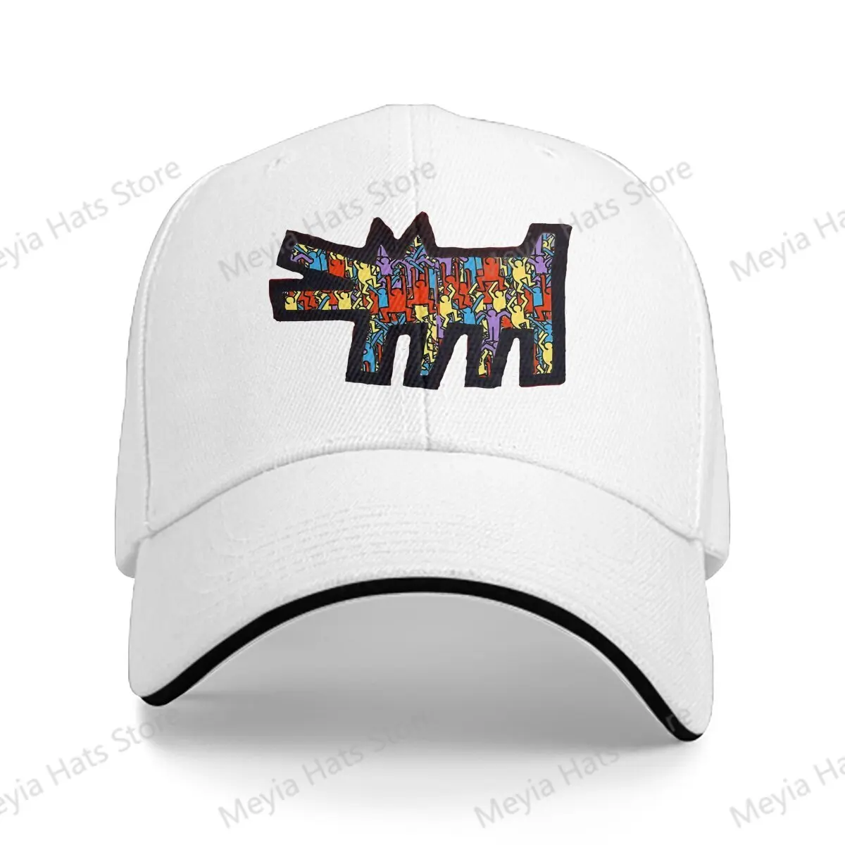 

Animal Dance Haring Geometric Graffiti Sunprotection Cap Sun Visor Hip Hop Caps Cowboy Hat Peaked Hats