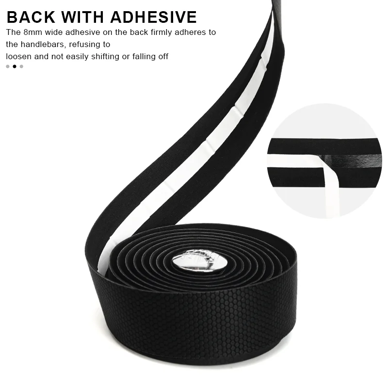 Road Bike Handlebar Tape With 2 Bar Plugs Non-Slip Shock Absorbing Bicycle Bar Tape PU EVA  Soft Comfortable Cycling Accessories