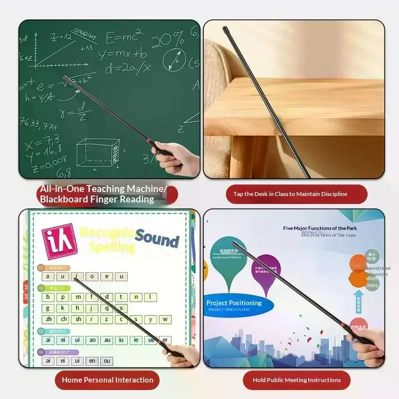 Durable Resin Teaching Whip Handheld Teaching Pointer Extended Whiteboard Demonstration Pointer School Office Supplies 40/50CM
