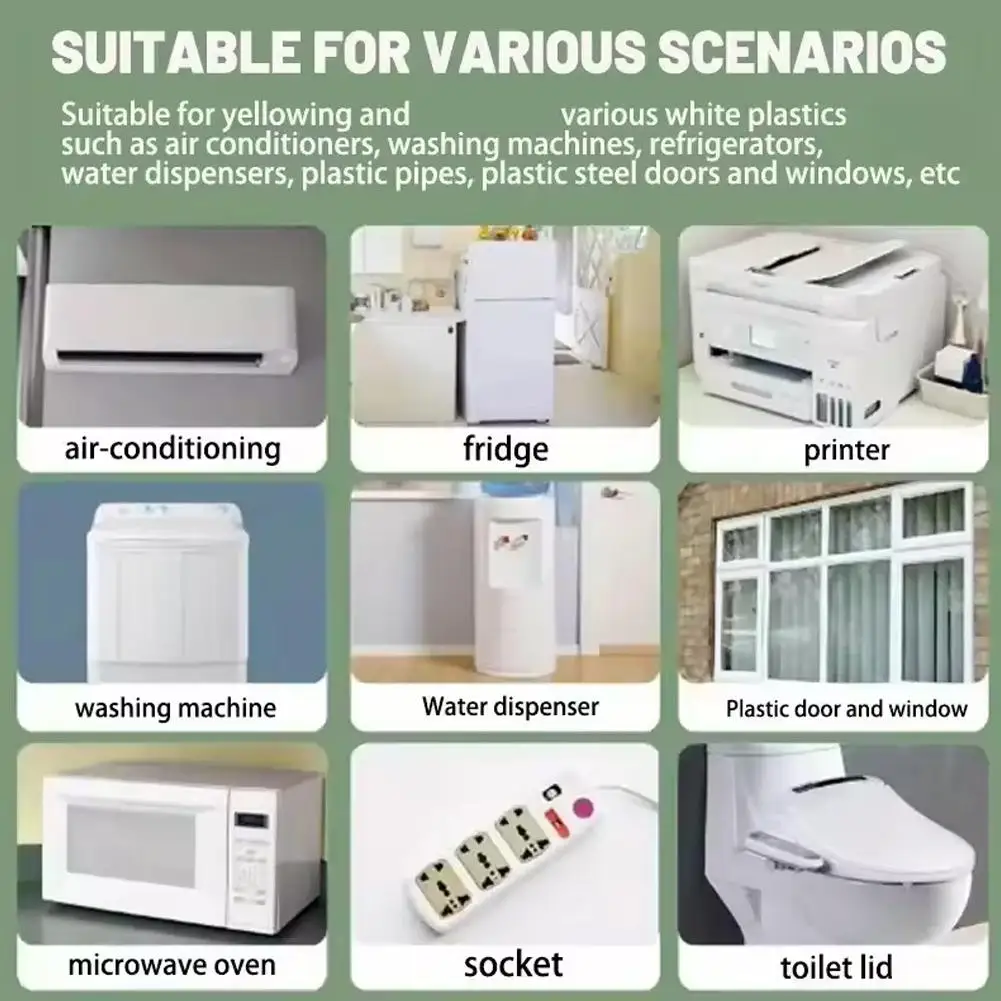 Plastic Remove Yellowing Cleaning Agent |Air Conditioning Washing Machine Renovation | Anti Oxidation Appliances Cleaning Supply