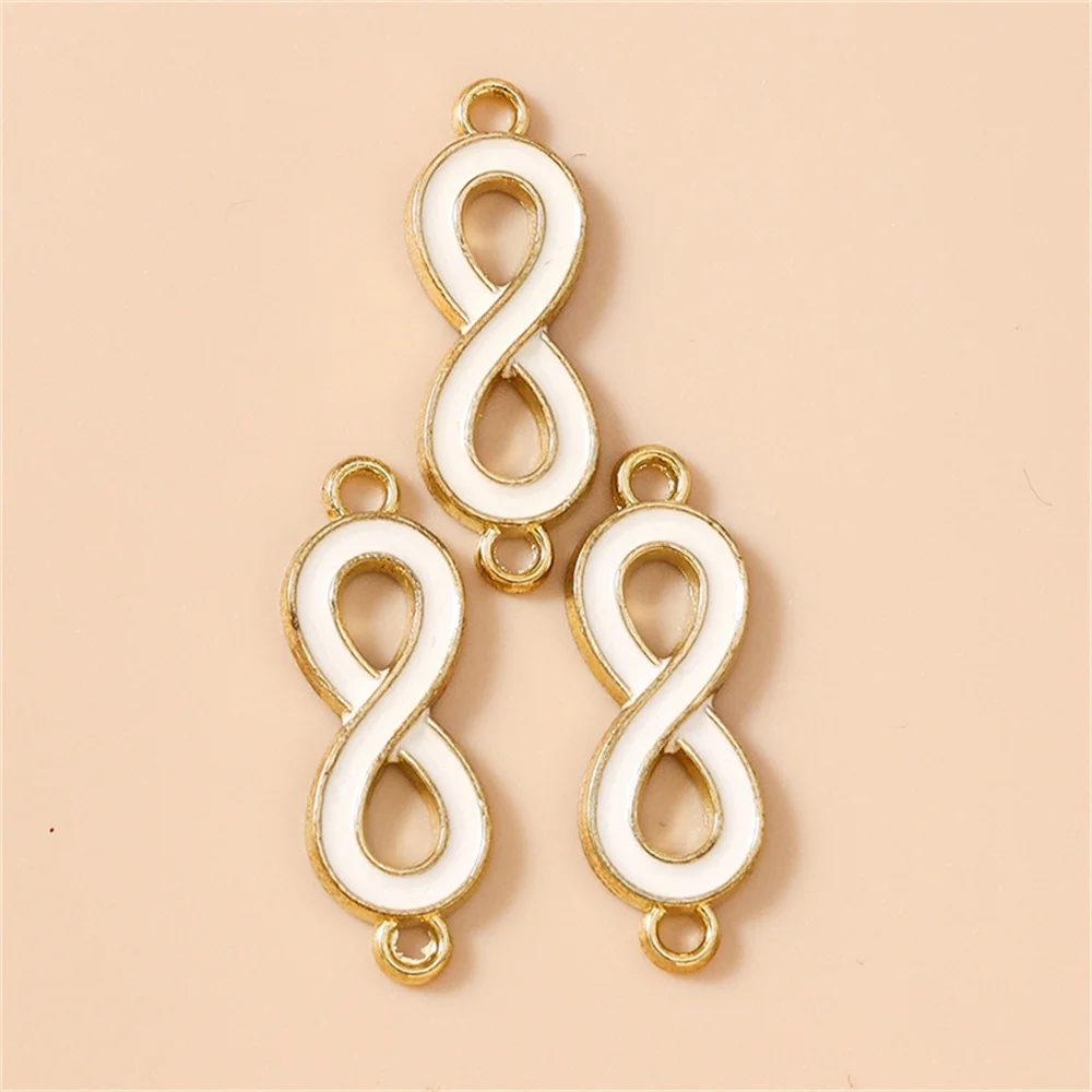 Leslie 20 Stück 10x27mm Emaille Bunte Unendlichkeitssymbol-Anhänger für Schmuckherstellung DIY Unendlichkeits-Anhänger Armband Halskette Zubehör – Detail 5