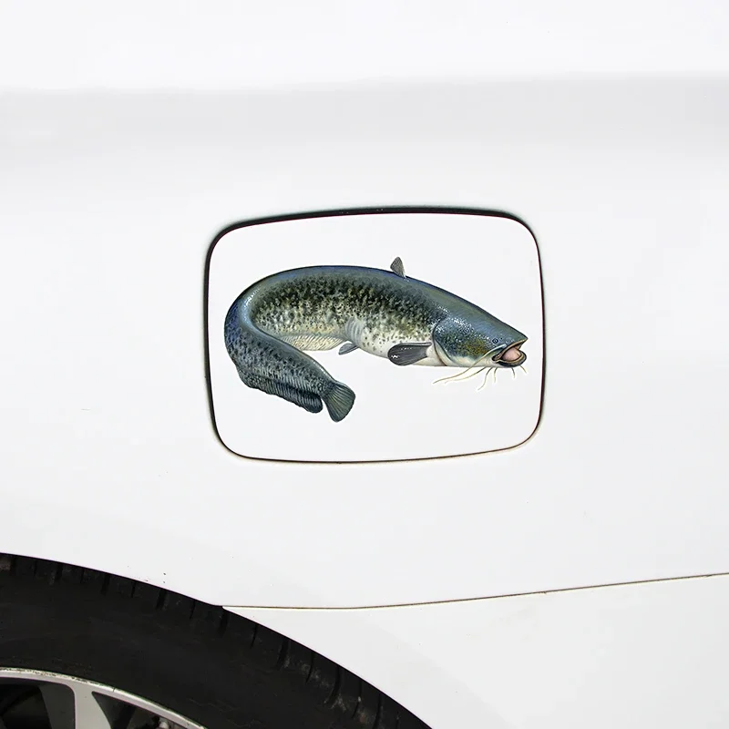 13*7CM Decals Exterior Accessories Cat Fish Camper Truck Decal Vinyl Car Stickers Waterproof Fashion Decoration PVC,PVC