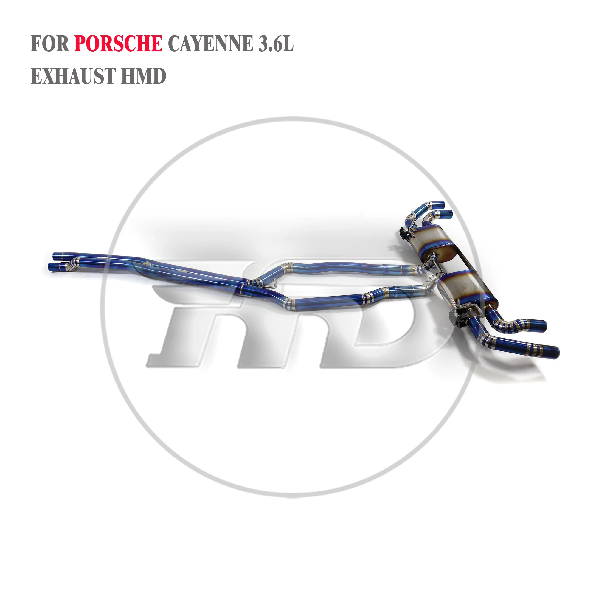 Performance Catback for Porsche Cayenne 958 92A HMD Titanium Exhaust System Muffler With Valve