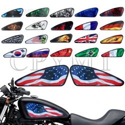 Motorcycle Fuel Tank Stickers Decorative Protect Pads Decals fit for Harley Sportster XL 883 1200 Softail Dyna Bobber Universal