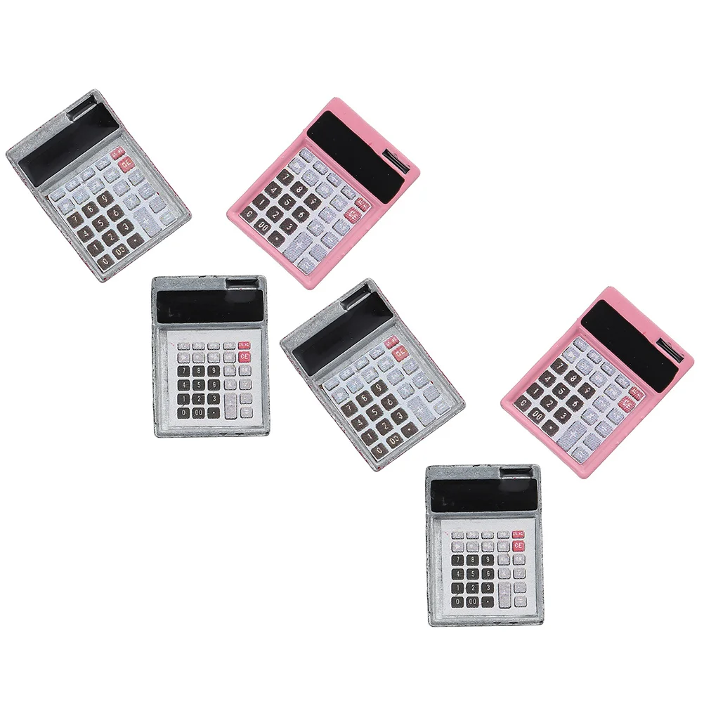 

6Pcs Mini Calculator Crafts Mini House Tiny Calculator Decors Learning Calculator Adornments miniature things