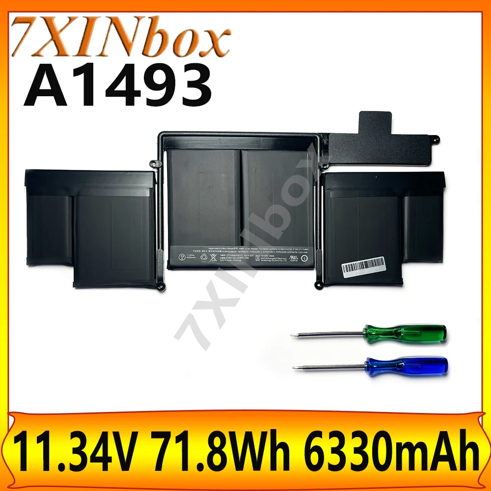 

7XINbox A1493 11.34V 71.8Wh 6330mAh Battery For Apple Macbook Pro 13" A1502 Late 2013 Mid 2014 Version ME866LL/A Core i5 i7