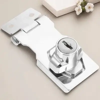 

Cabinet Door Lock Heavy Duty Silver Stainless Steel 25mm Keyed Hasp for Cupboard Desk Cabinet Furniture Latch Storage