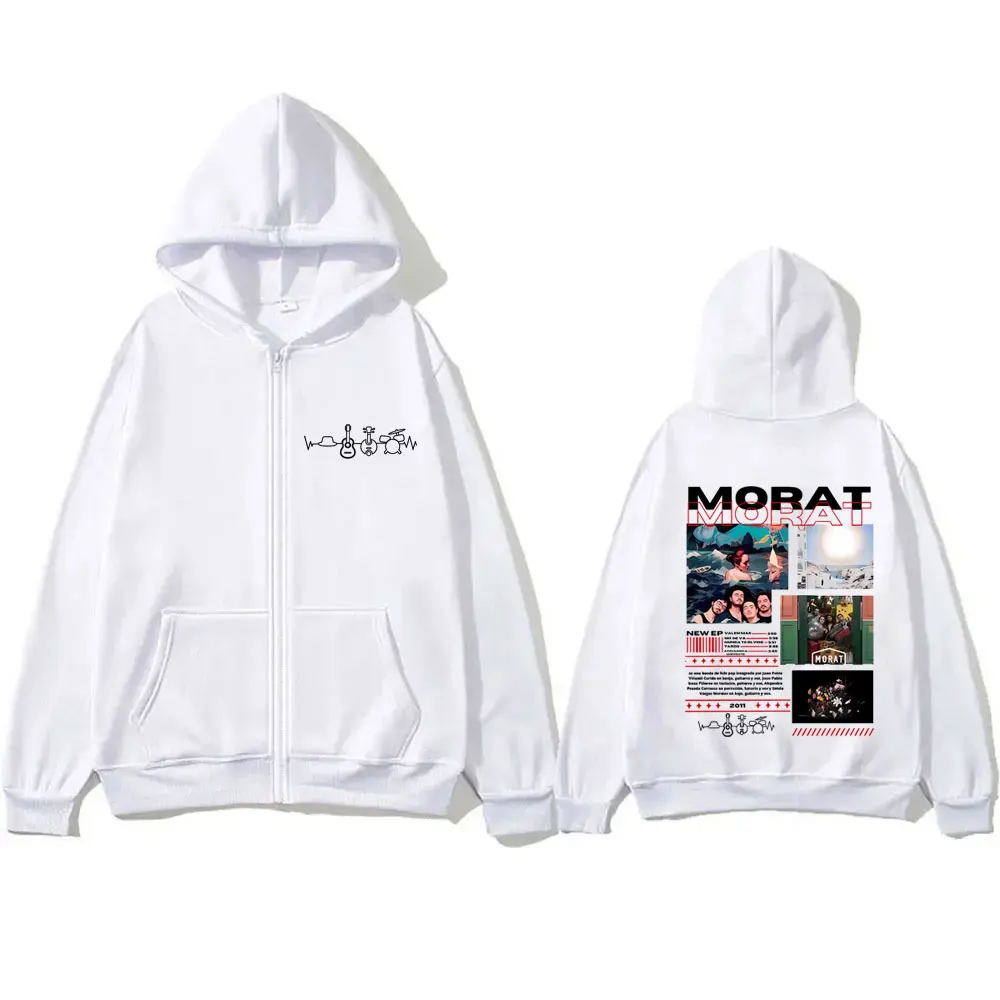 

Morat Band Music Album Graphic Zipper Hoodie Men Women Fashion Pop Music Zip Up Hoodies Men's Casual Cotton Vintage Streetwear