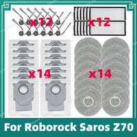 Fit For Roborock Saros Z70 Vacuum Cleaner Replacement Kits Side Brush HEPA Filter Mop Cloth Dust Bag Accessories Parts