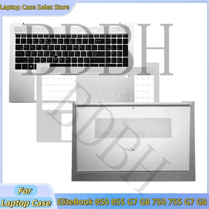 New Laptop for EliteBook 850 855 G7 G8 750 755 G7 G8 Upper Case Palmrest Cover C shell backlit keyboard/Bottom Base Cover