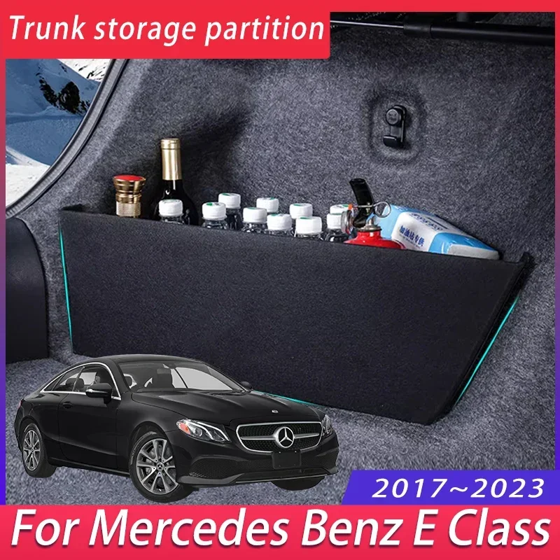 Für Mercedes Benz E-Klasse W213 2017~2023 Verstärkte Kofferraum-Trennwand Multifunktionale Aufbewahrungsbox Auto-Innenausstattung