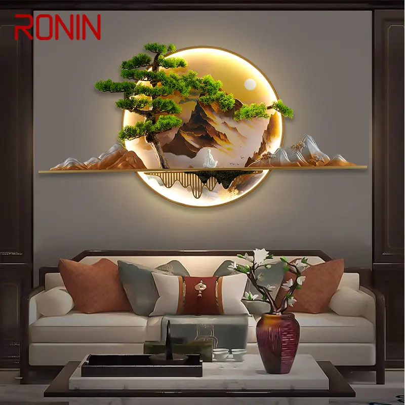 

RONIN Modern Picture Wall Light LED Chinese Creative Landscape Mural Sconce Lamp For Home Living Room Study Bedroom Decor