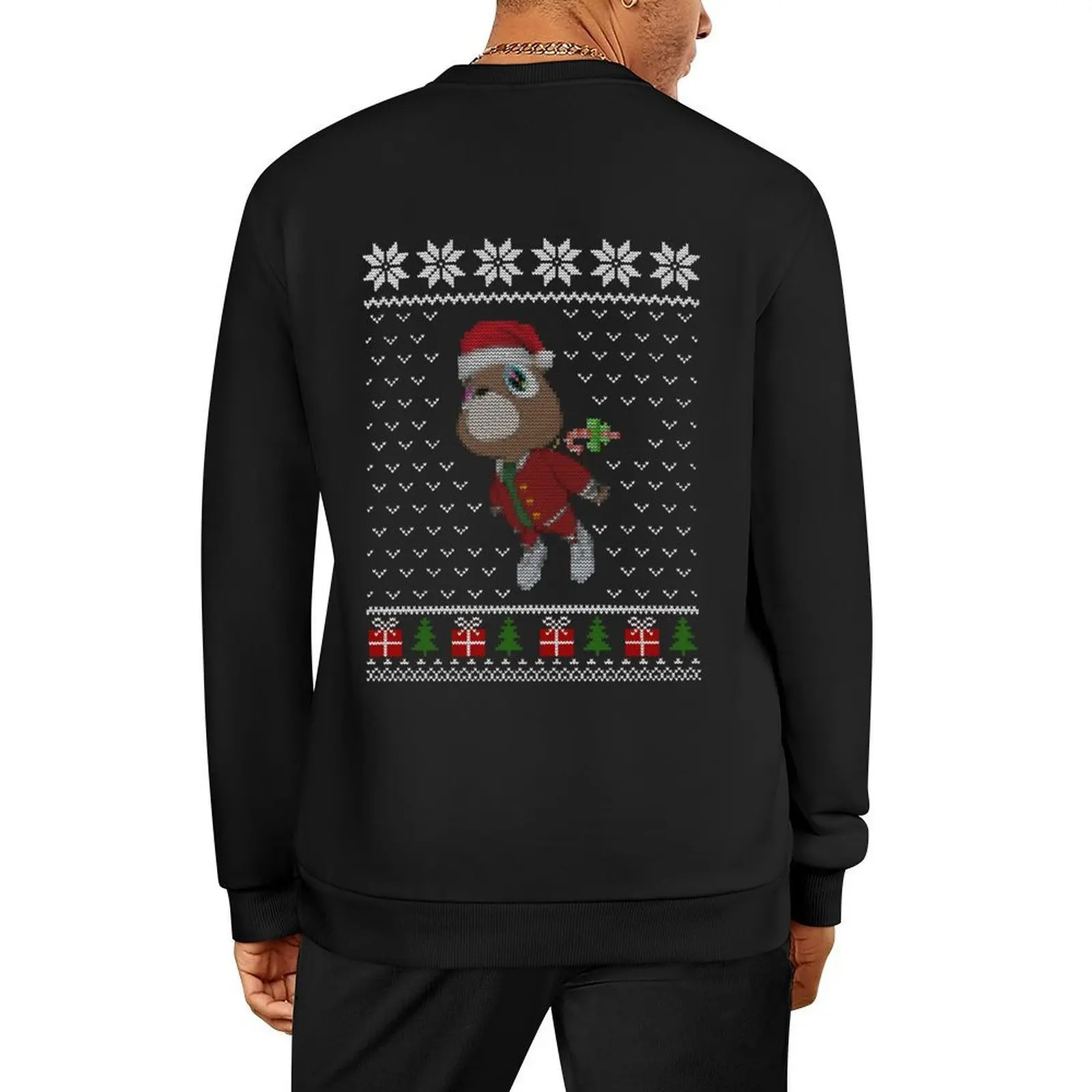 

Ye Hip Hop Rap Bear Christmas Sweater Pullover blouse winter clothes aesthetic clothing winter man sweatshirt