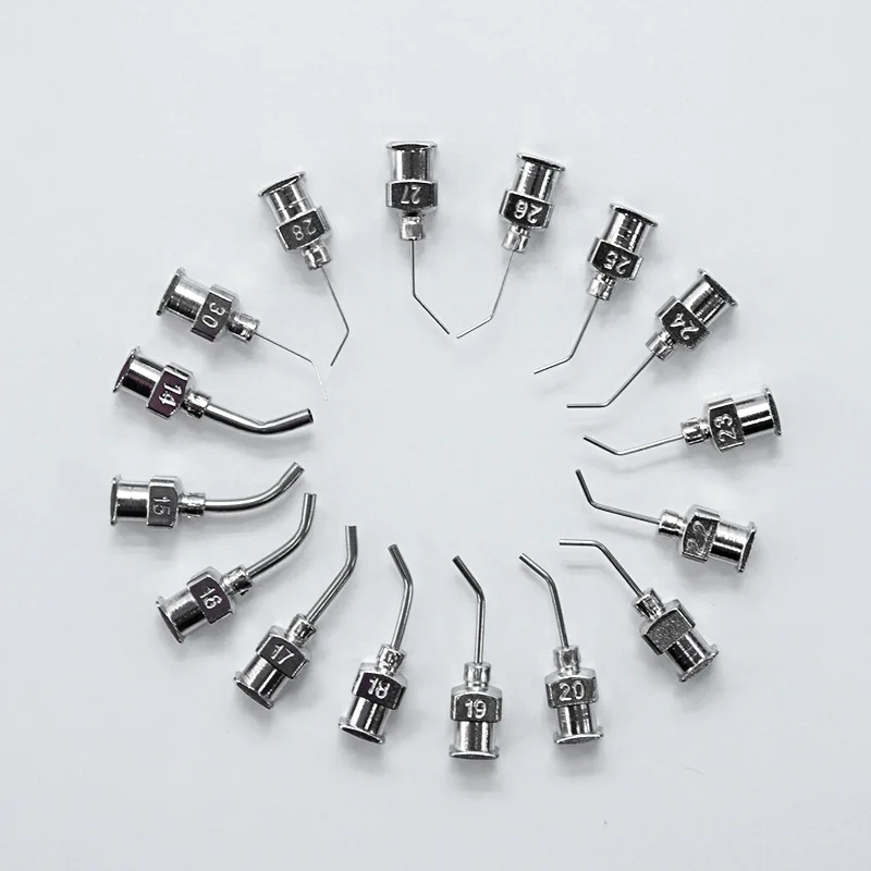 Imagem -05 - Dispensador Agulha 45 Graus Bent Metal Seringa Agulha Metal Dispensador Agulha Dispensador Agulha Dispensador Acessórios 0.5 Polegada Aço Inoxidável