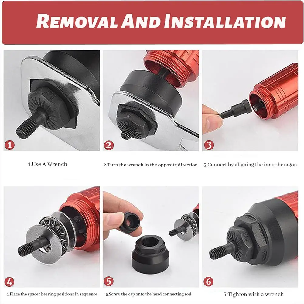 M3-m8 Electric Rivet Gun Rivet Nut Drill Bit Adapter Insert Nut Riveting Tool For Electric Drill/hand Wrench