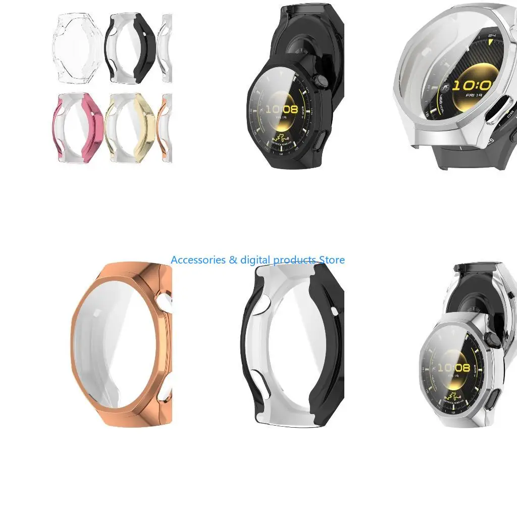 77JD Smartwatch Cover Case for Watch GT6 Scratchproof Full Coverage Case