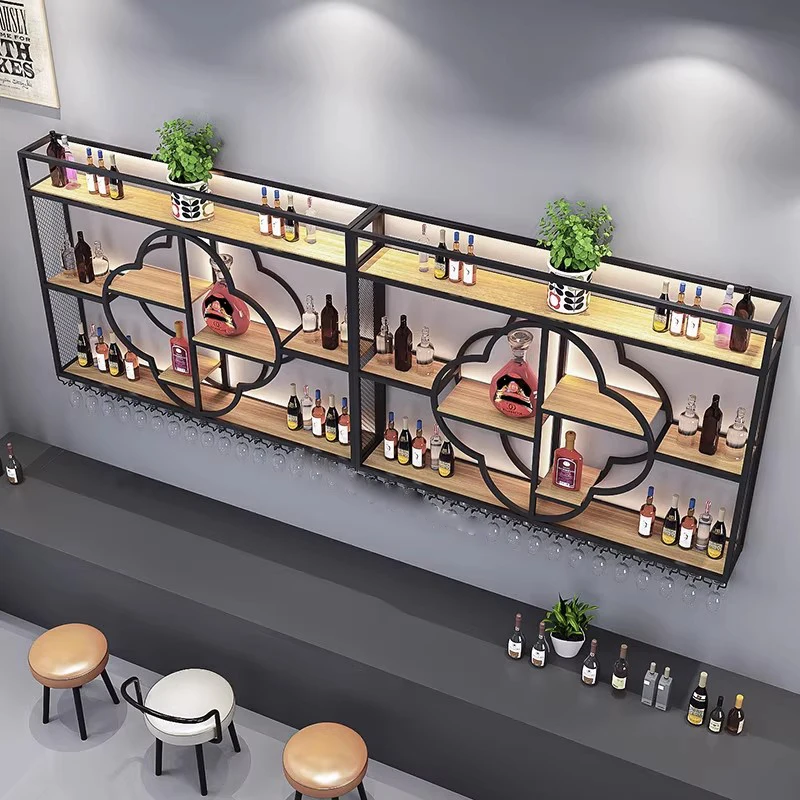

Wall Mounted Shelf Wine Cabinets Liquor Cocktail Home Bar Showcase Alcohol Cabinets Space Saver Vinera Angolo Bar Bar Furniture