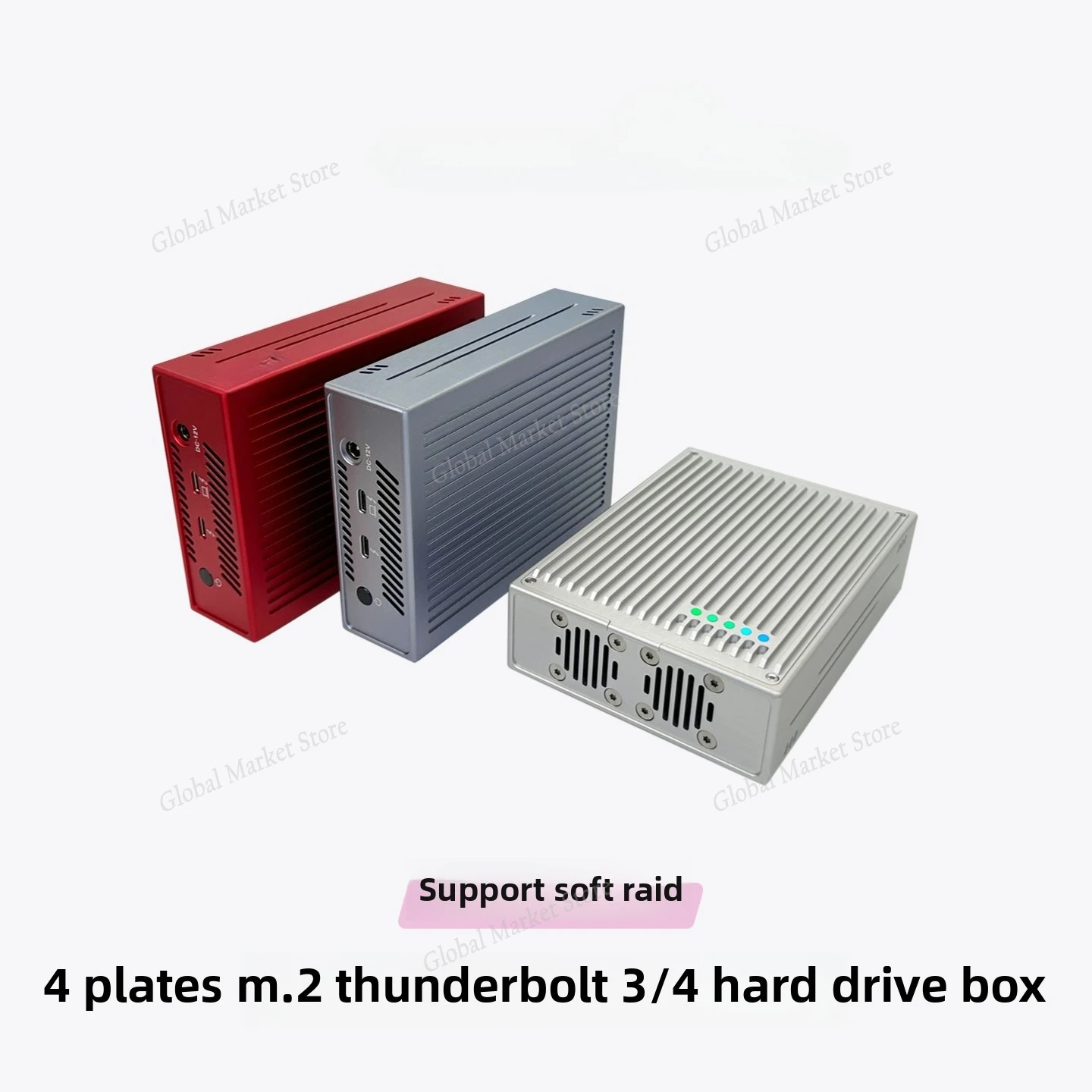 

Thunderbolt 3/4/5 computer expansion dit Helper 4-disk M2 full full-speed 3000M/s SSD hard drive enclosure