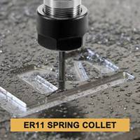 ABFKL 7Pcs ER11 1-7mm Spring Collets with ER11A 5mm Motor Shaft Holder Extension Rod