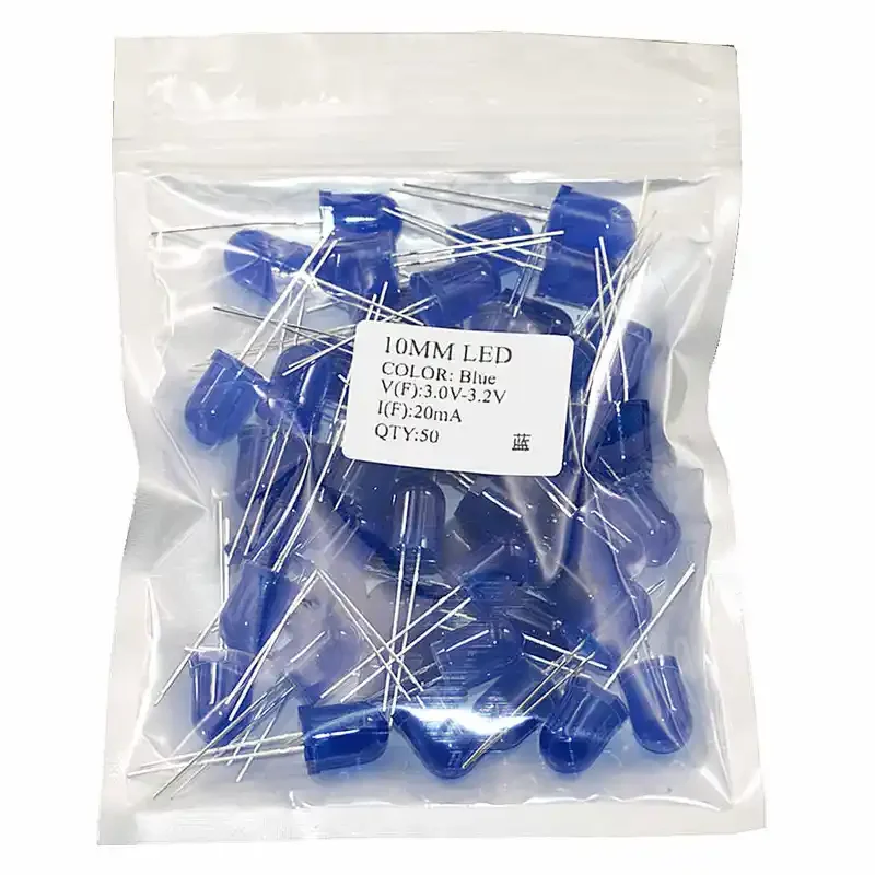 F10 10mm LED emitting Diode red white yellow green blue 3v Led Assorted kit set