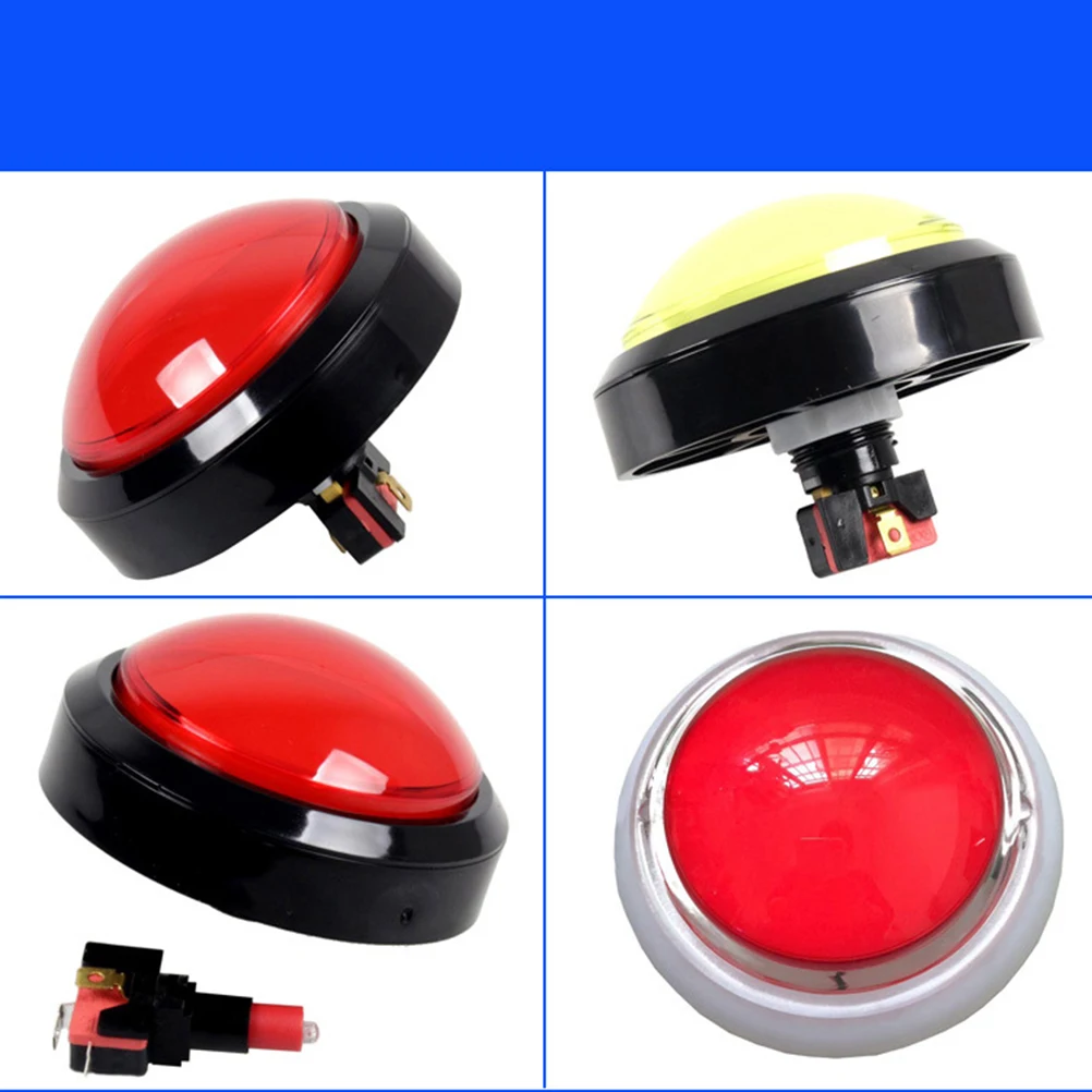 

2Pcs Game Answer Buzzer Electronic Responder Toy Big Buttons Digital Buzzers Premium Material Sound Light Tips Fun
