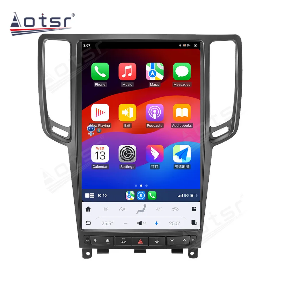 14.5 بوصة أندرويد 13 CarPlay راديو السيارة لإنفينيتي G37 2013-2017 شاشة تعمل باللمس مشغل وسائط متعددة نظام تحديد المواقع والملاحة رئيس وحدة DSP