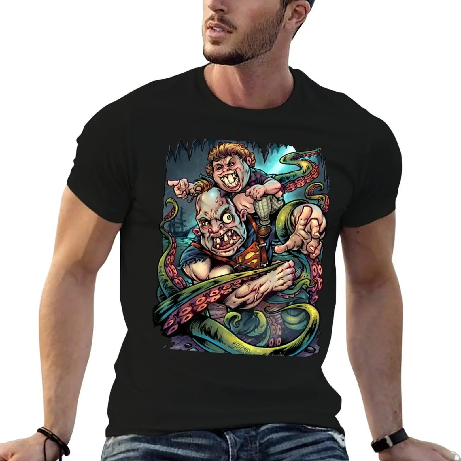 Sloth Loves Chunk T-Shirt cotton t shirts man 100% man t shirt luxury anime t shirts oversize T-shirt