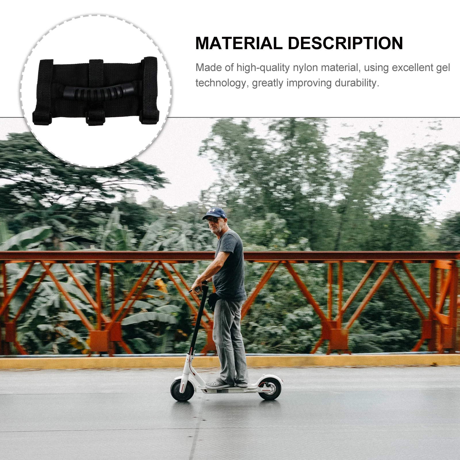 Scooter Carry Handle Strap Portable Carrying Belt Durable Nylon for Labor Saving Comfortable Electric Scooter Accessories