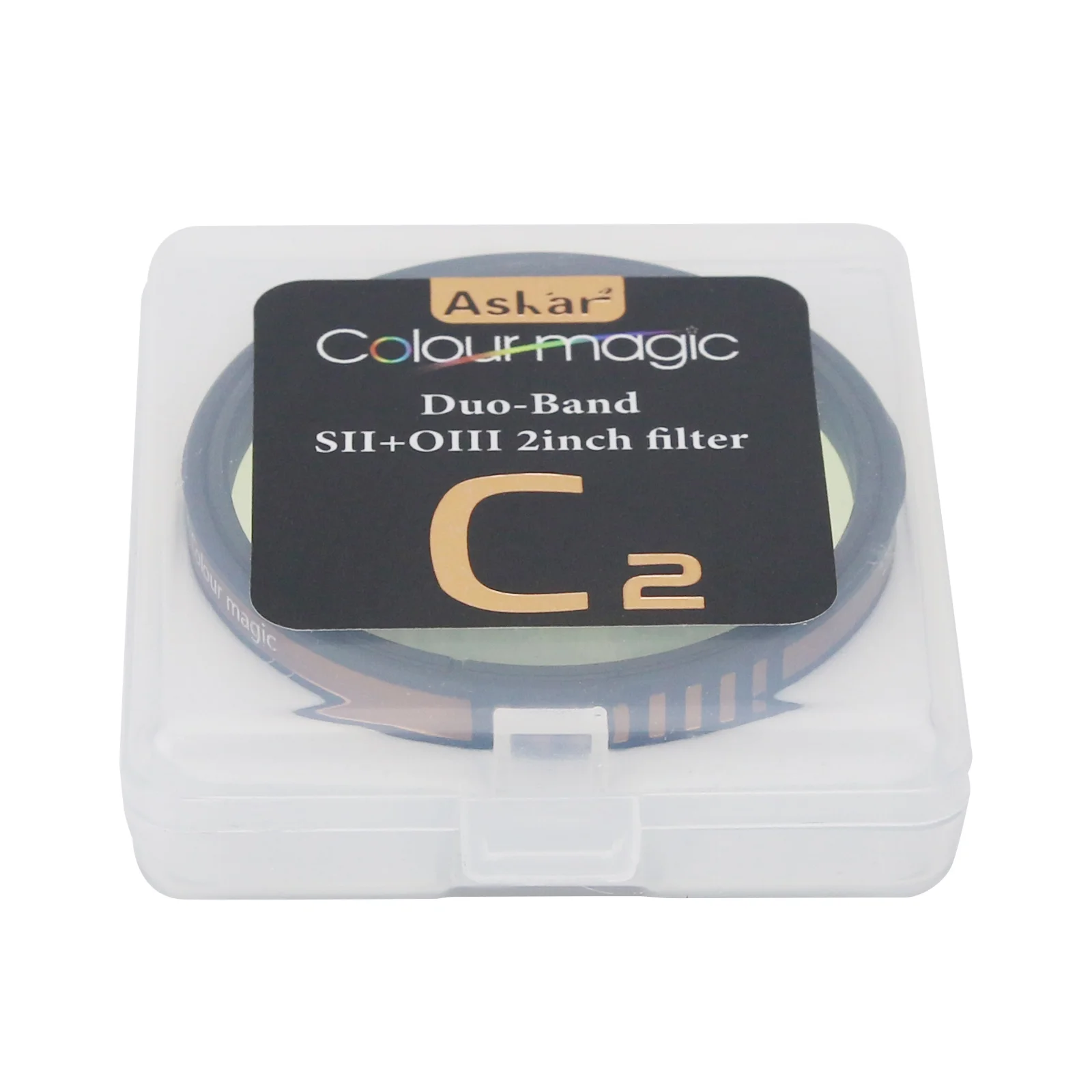 Askar 2-inch Dual Band Pass Filter C1(Ha+OIII) / C2(SII+OIII) for Mono and Colorful Camera DeepSky Photography