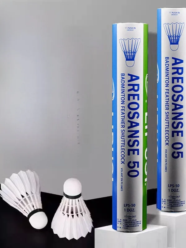 ريشة تنس الريشة للتدريب والمنافسات الاحترافية، مقاومة للرياح للاستخدام الداخلي والخارجي، ذات رأس مركب من الفلين المتين