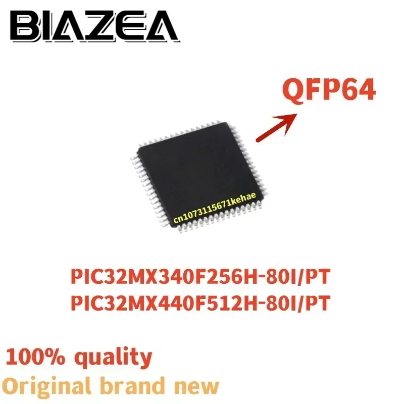 1piece PIC32MX340F256H-80I/PT PIC32MX440F512H-80I/PT QFP64 Chipset