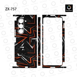 Colorful Anti-Scratch Stickers For Samsung Galaxy Z Fold6 5 4 3 7 Fold5 Protective Decal Skin Cover Back Film