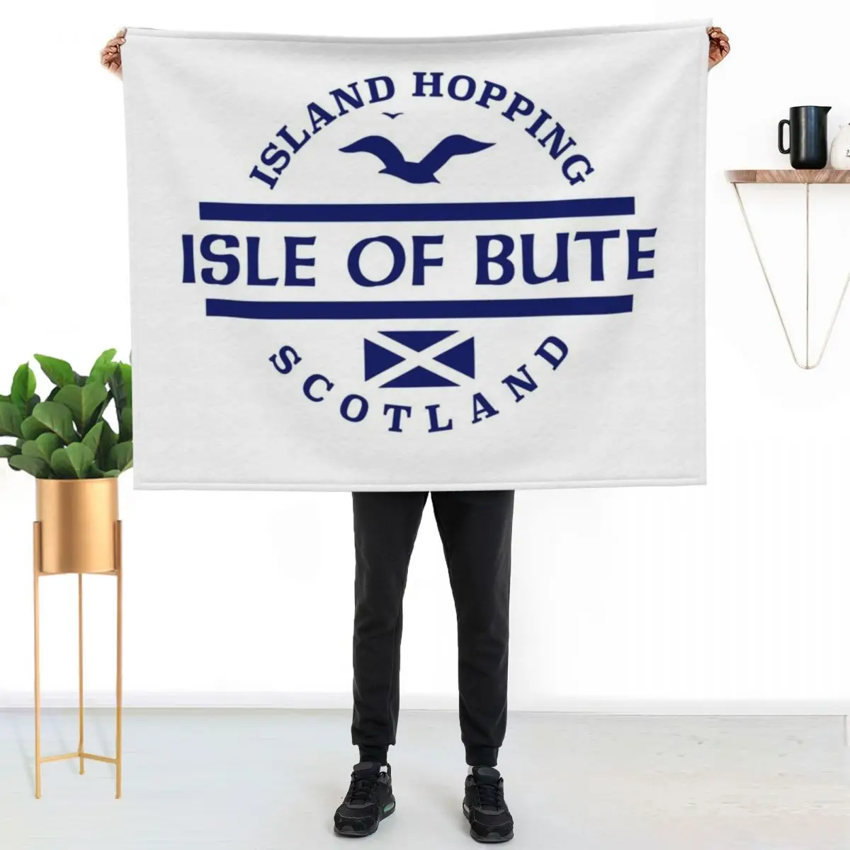 Isle Of Bute, Scottish Islands Throw Blanket Sofa Quilt Travel for babies Luxury Throw Soft Plaid Soft Big Blankets